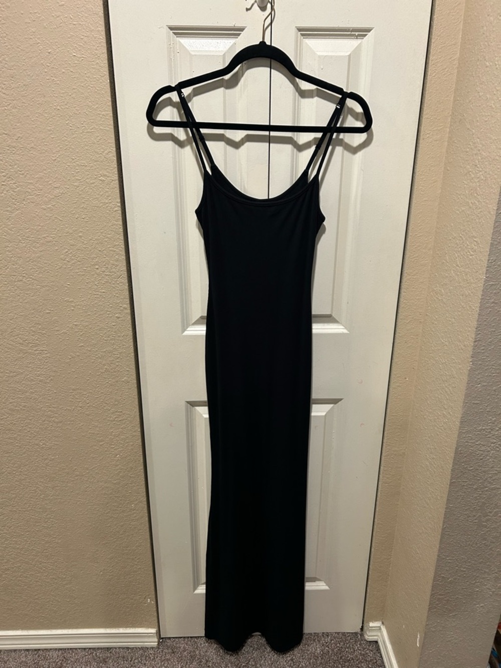 Skims Soft Lounge Slip Dress Ribbed In Onyx , MP - Picture 8 of 12